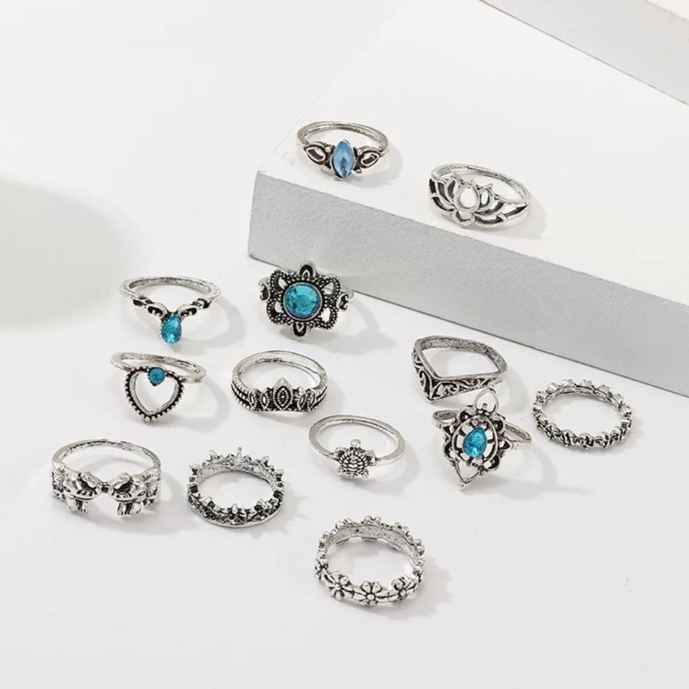 13pcs Boho Knuckle Ring Set - Picture 5 of 6